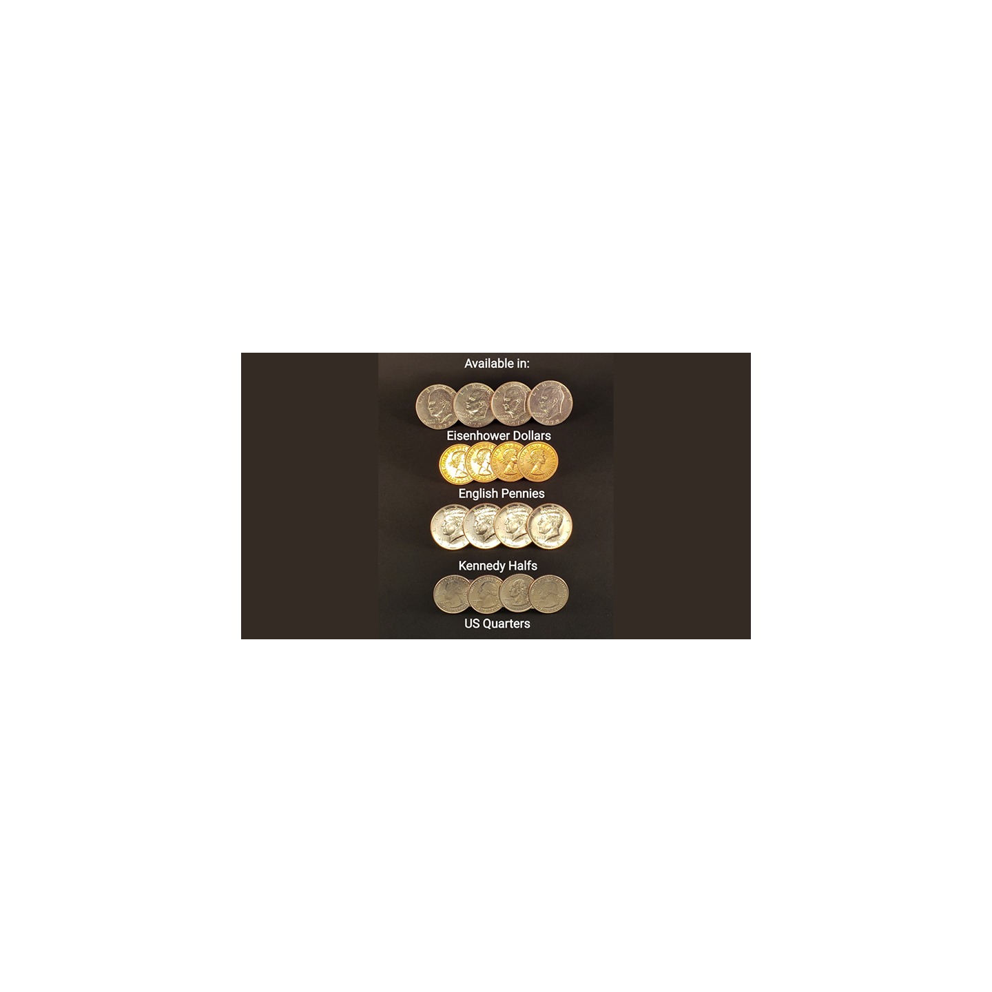 Symphony Coins (US Quarter) Gimmicks and Online Instructions by RPR Magic Innovations