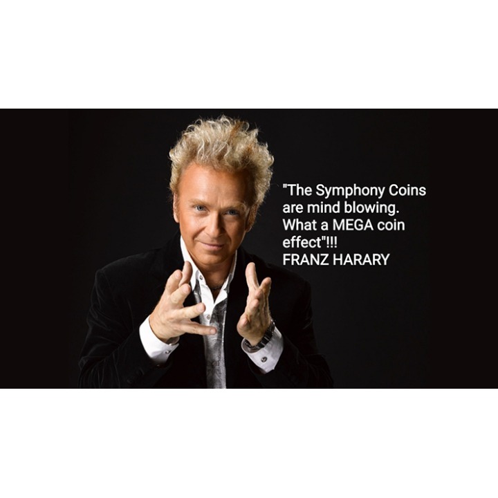 Symphony Coins (US Quarter) Gimmicks and Online Instructions by RPR Magic Innovations