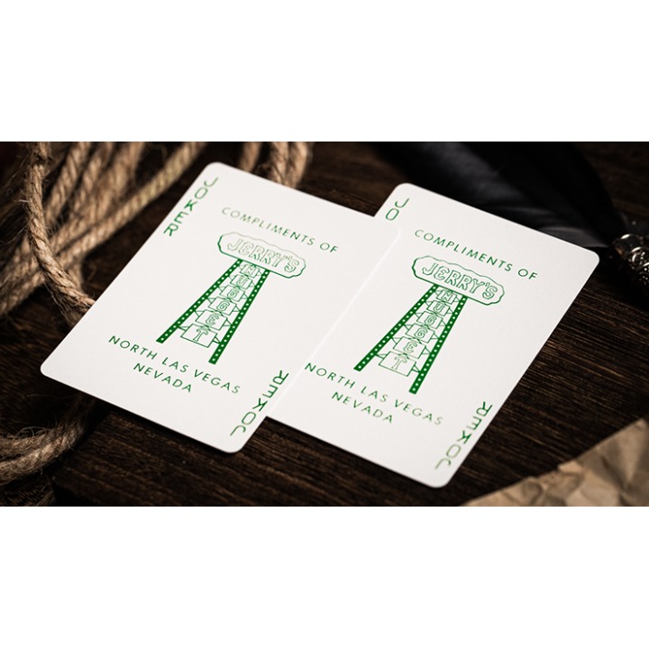 Jerry's Nugget (Felt Green) Marked Monotone Playing Cards