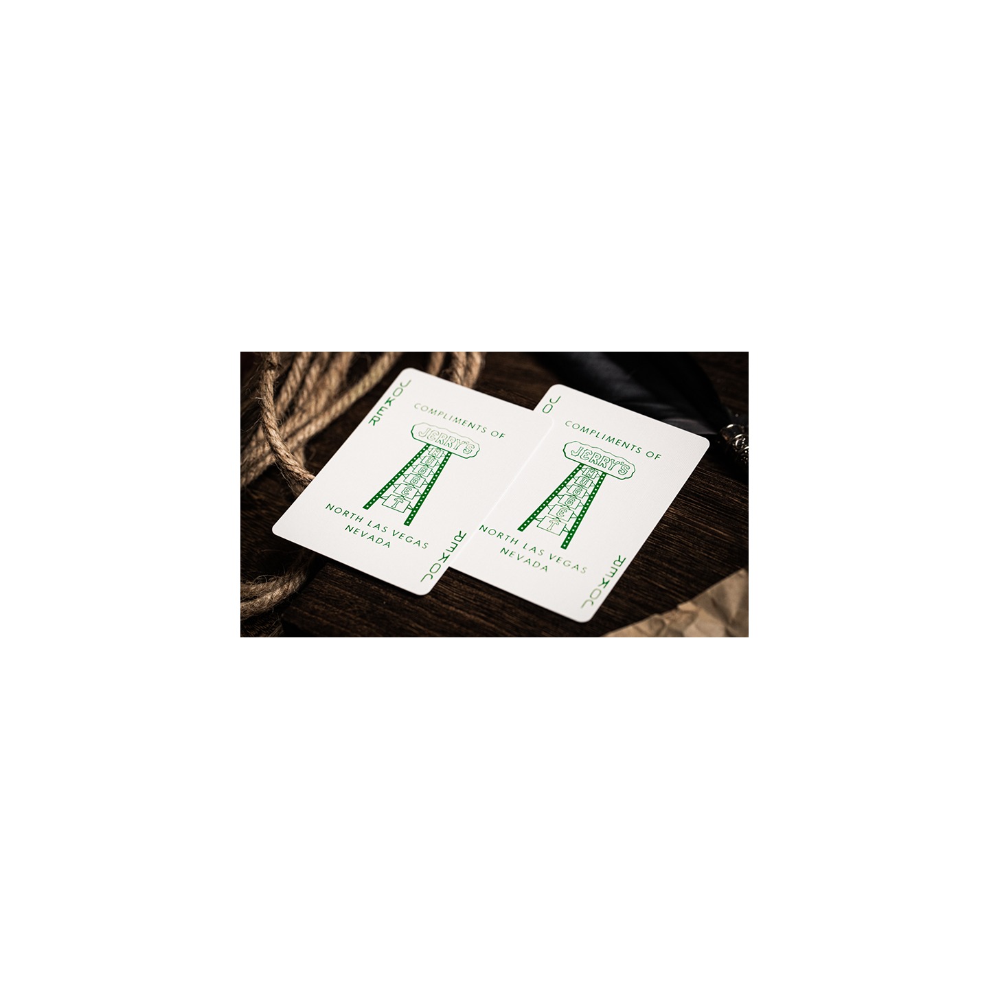 Jerry's Nugget (Felt Green) Marked Monotone Playing Cards