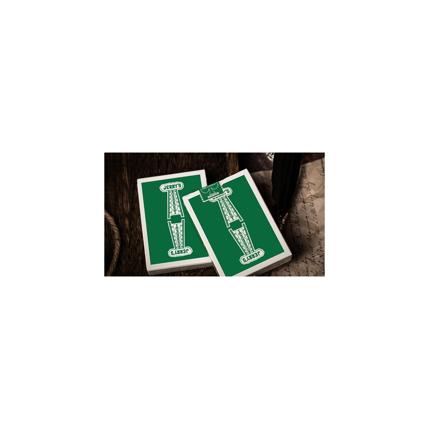 Jerry's Nugget (Felt Green) Marked Monotone Playing Cards