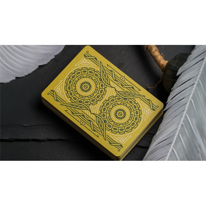 Celestial Valor Playing Cards by Giovanni Meroni(greenish yellow)