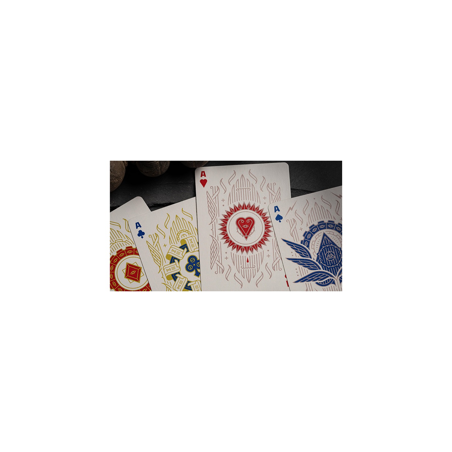 Celestial Valor Playing Cards by Giovanni Meroni(greenish yellow)