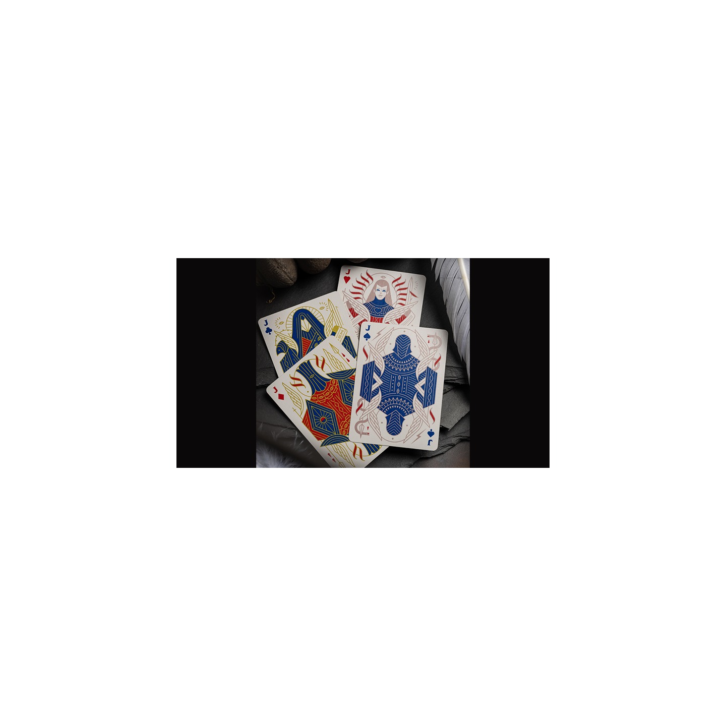 Celestial Valor Playing Cards by Giovanni Meroni(greenish yellow)