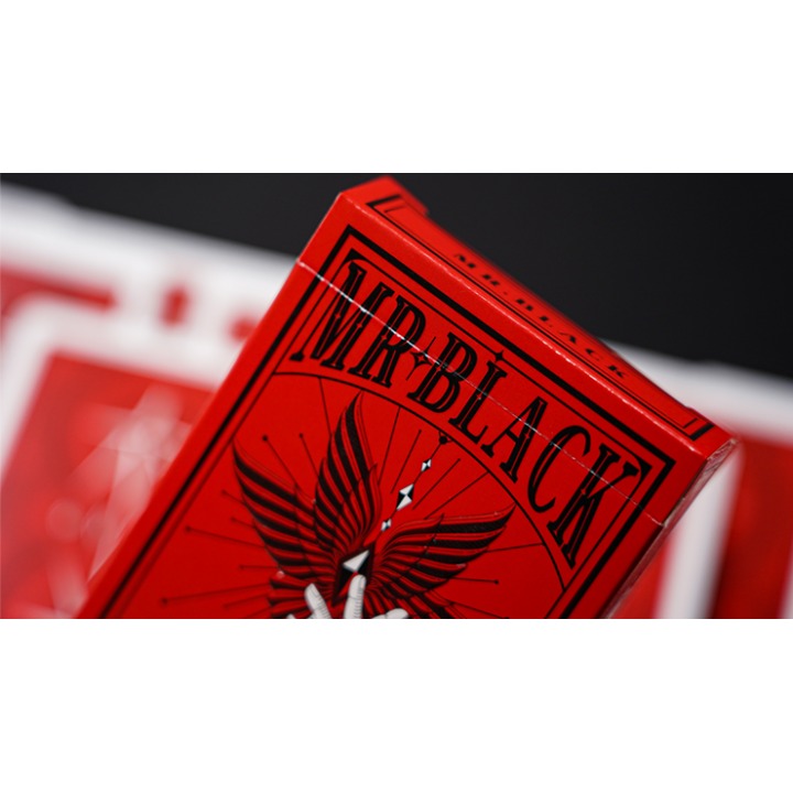 Mr. Black V1 (Red) Playing Cards