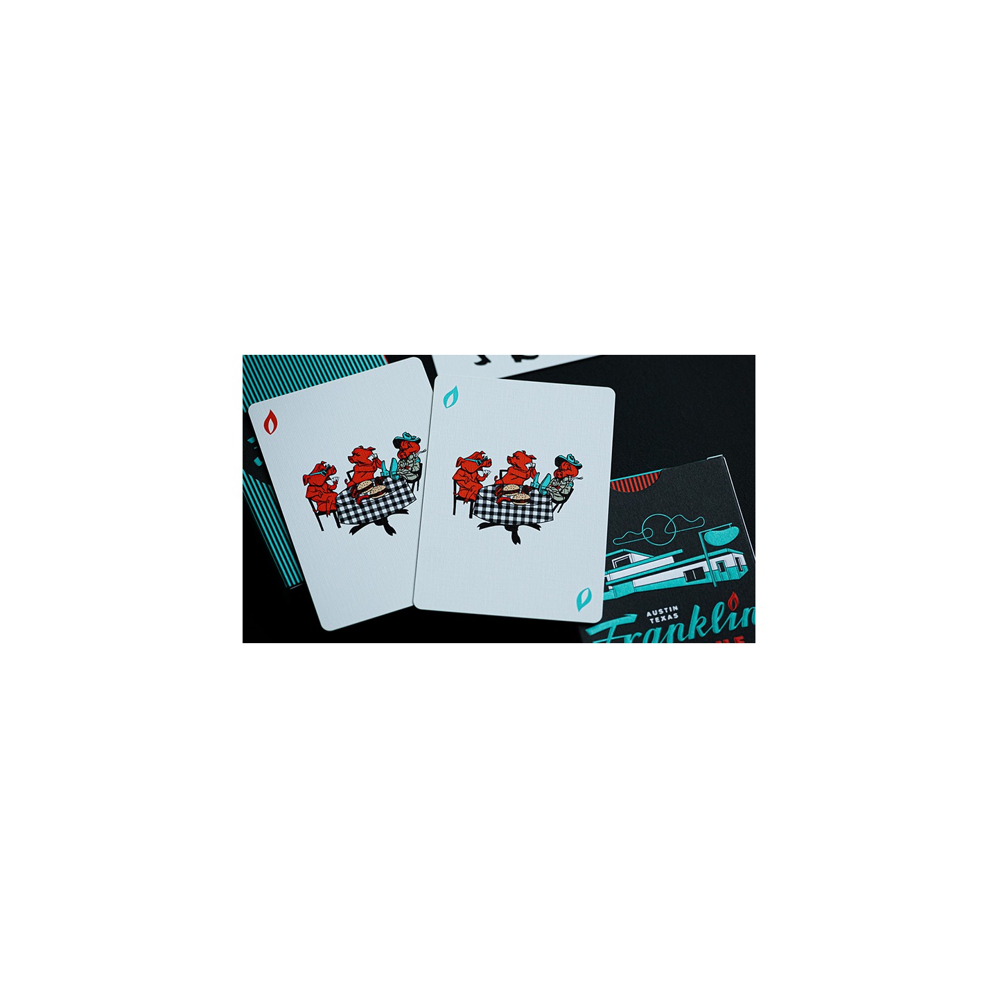 FRANKLIN BBQ RETRO BLACK PLAYING CARDS