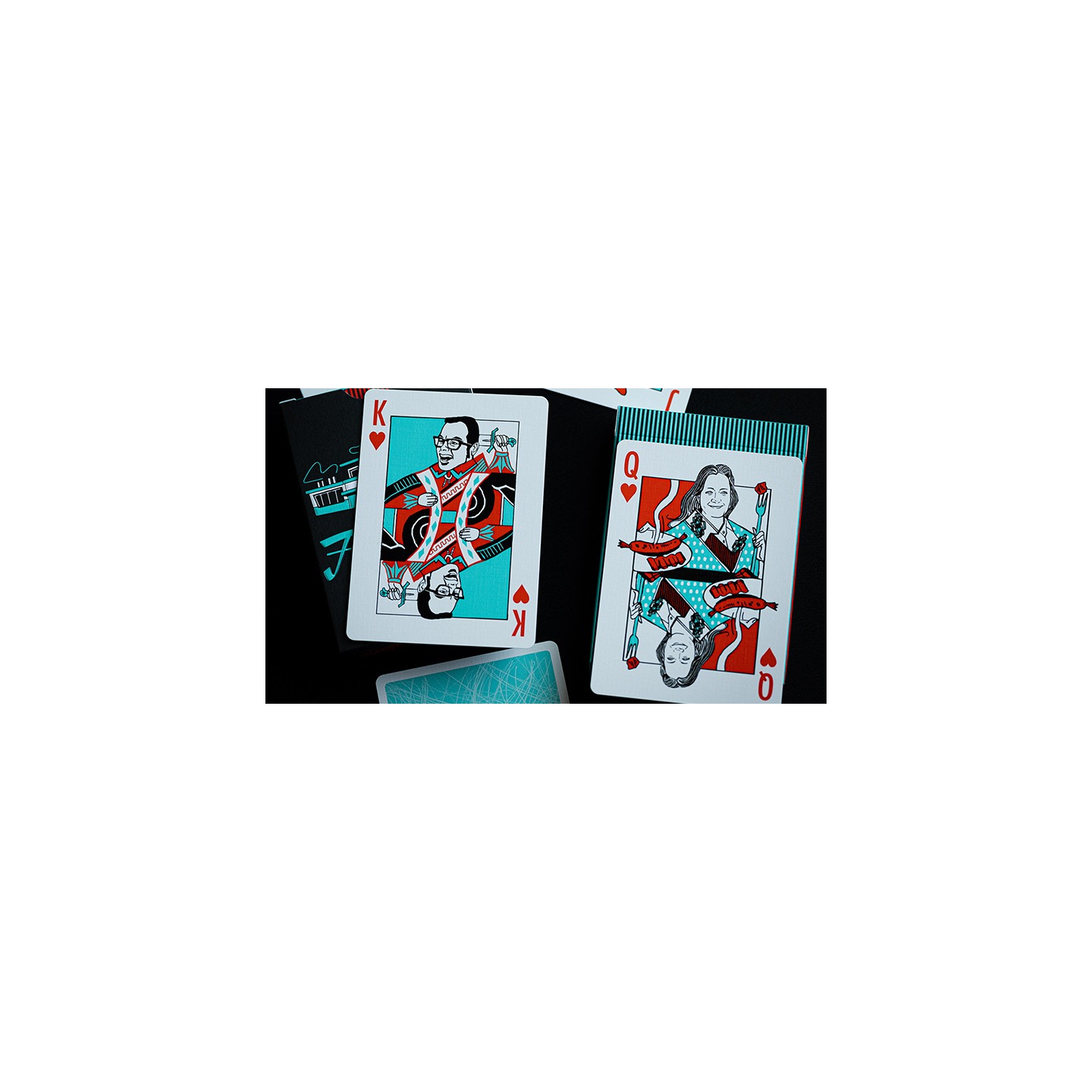 FRANKLIN BBQ RETRO BLACK PLAYING CARDS