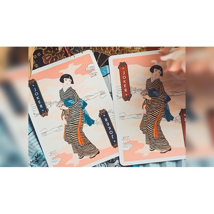 The Great Wave off Kanagawa V3 (Autumn Maple / Peachy Pink) Playing Cards