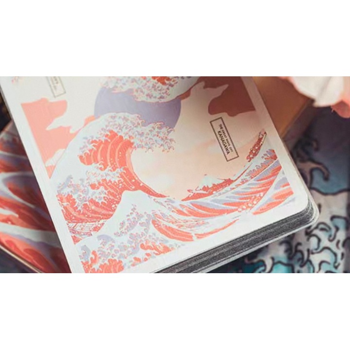 The Great Wave off Kanagawa V3 (Autumn Maple / Peachy Pink) Playing Cards