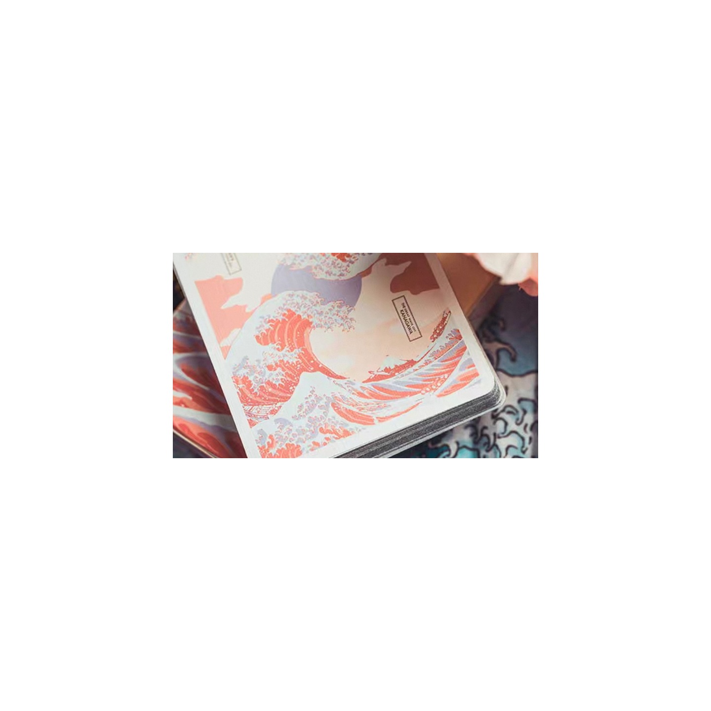 The Great Wave off Kanagawa V3 (Autumn Maple / Peachy Pink) Playing Cards