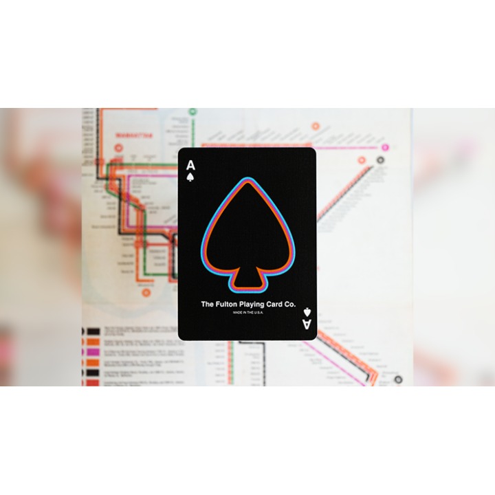 BLACK EDITION FULTON STREET MTA PLAYING CARDS (1972 VIGNELLI MAP EDITION)
