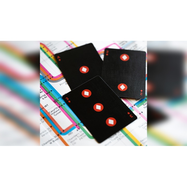 BLACK EDITION FULTON STREET MTA PLAYING CARDS (1972 VIGNELLI MAP EDITION)