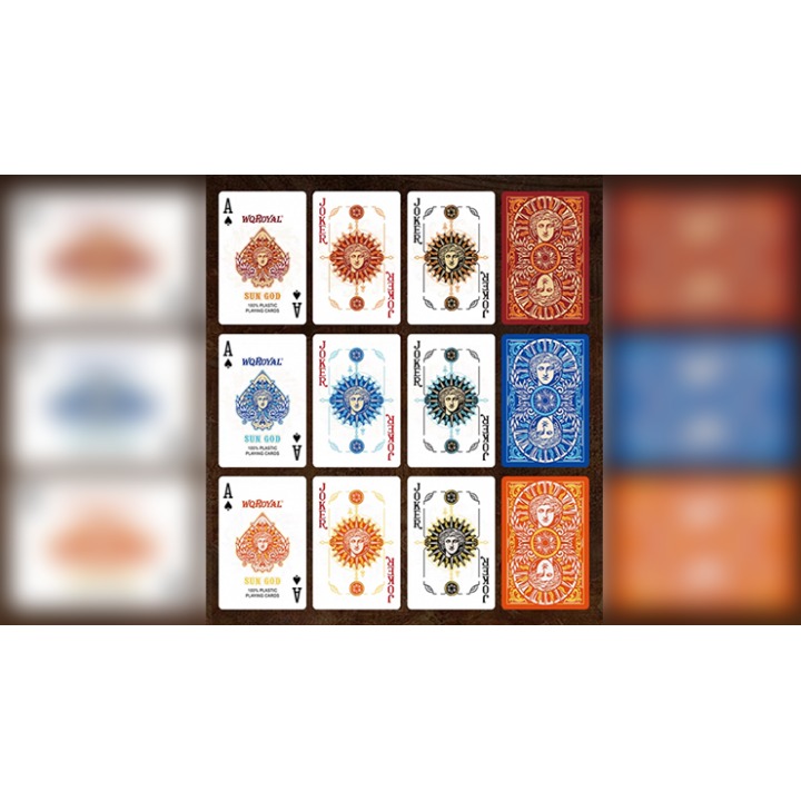 Sun God Greek Mythology Themed Blue Edition Playing Cards