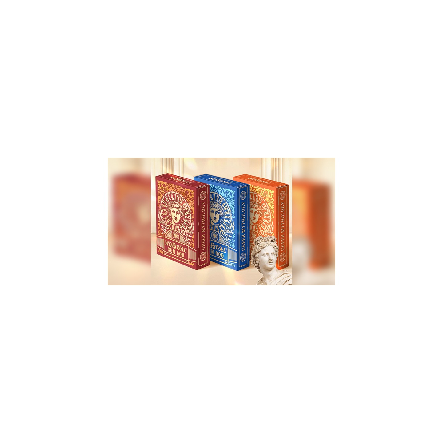 Sun God Greek Mythology Themed Blue Edition Playing Cards