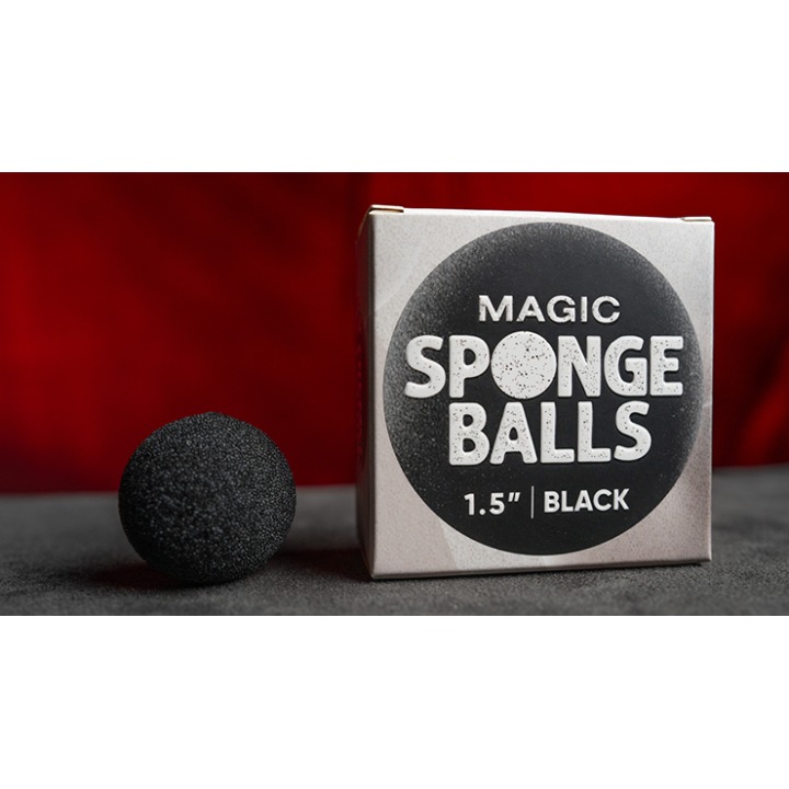 Magic Sponge Balls 50PK BLACK 1.5" by Murphy's Magic