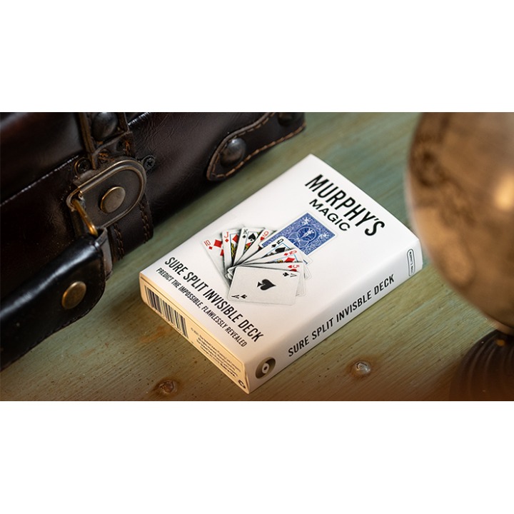 SURE SPLIT Invisible Deck Bicycle (Blue) by Murphy's Magic