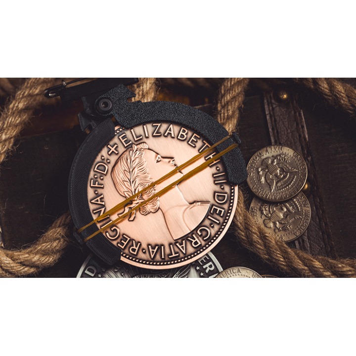 L Holder (Single Jumbo Coin 2.7"-3.2") by Long Long & Bacon Magic