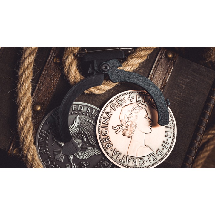 L Holder (Double Jumbo Coins 2.7"-3.2") by Long Long & Bacon Magic