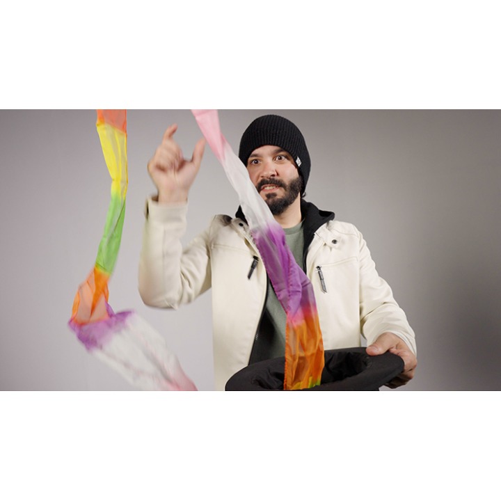 PRO SILK LARGE RAINBOW STREAMER 3.5 foot X 4 inch by Murphy's Magic