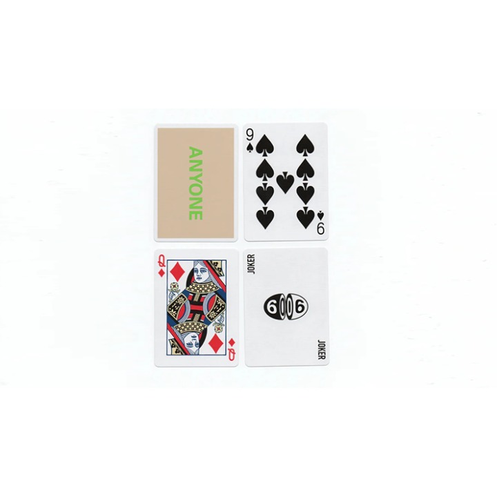 Beige/Green Cap Logo ANYONE Playing Cards