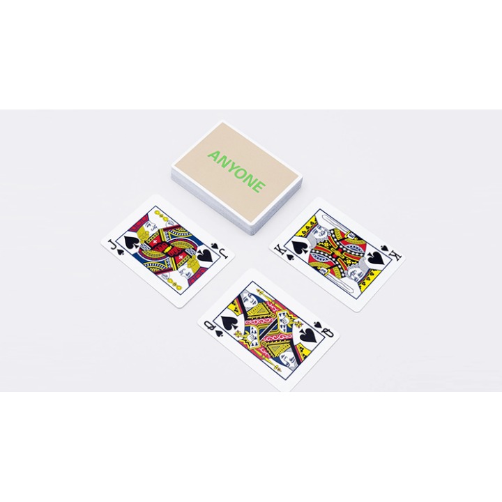 Beige/Green Cap Logo ANYONE Playing Cards