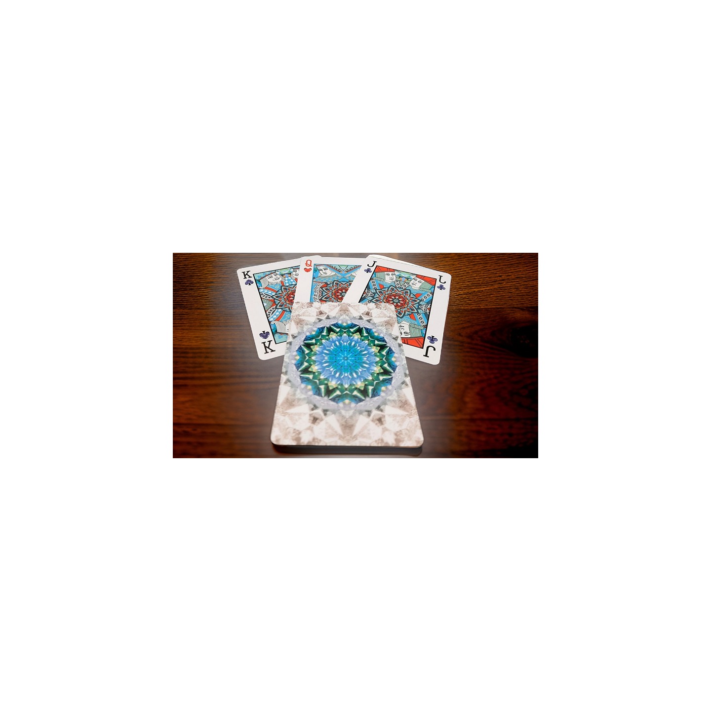 Bicycle Kaleidoscope Blue Playing Cards