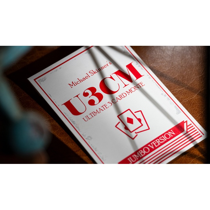 Michael Skinner's Ultimate Bicycle Jumbo 3 Card Monte (Red) by Murphy's Magic