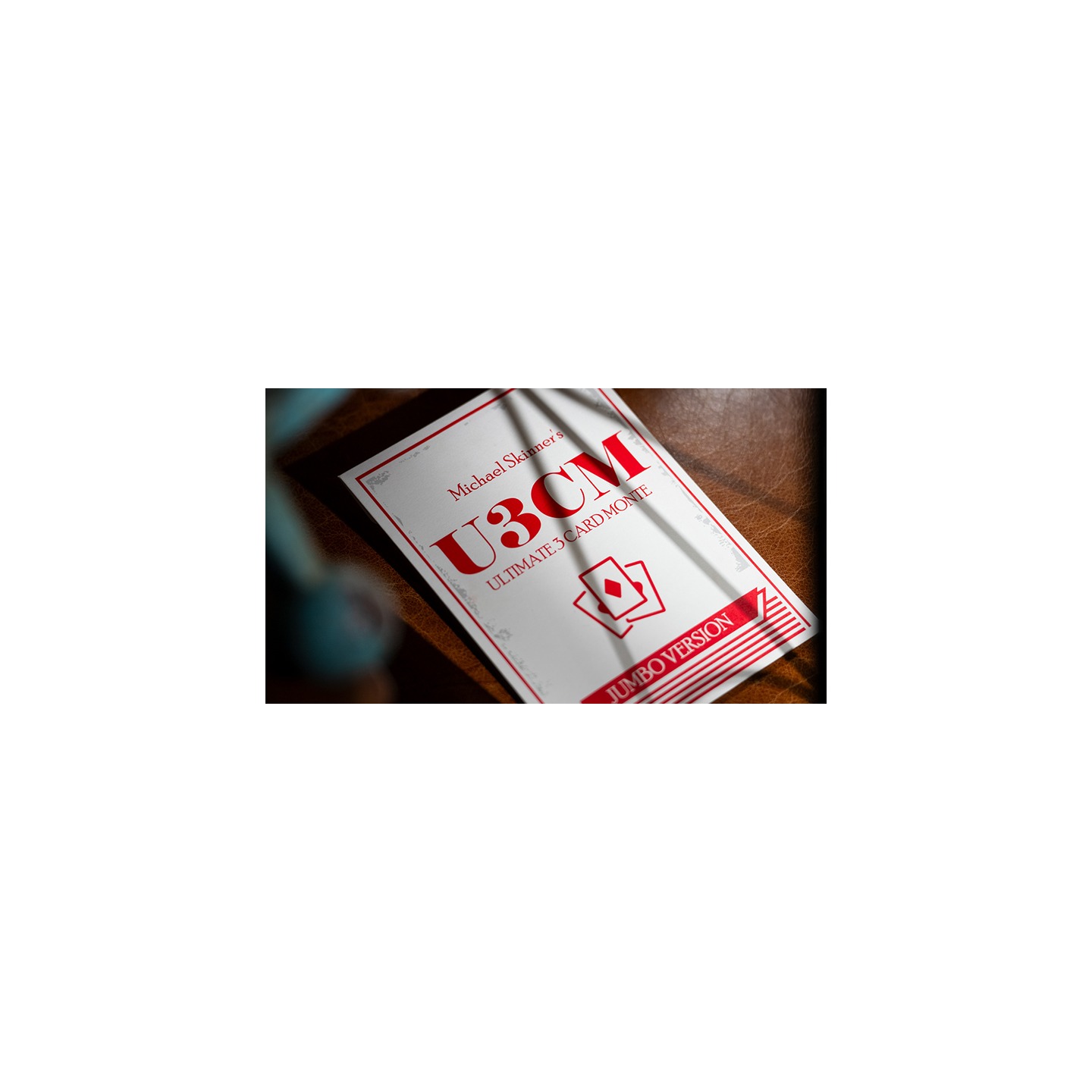 Michael Skinner's Ultimate Bicycle Jumbo 3 Card Monte (Red) by Murphy's Magic