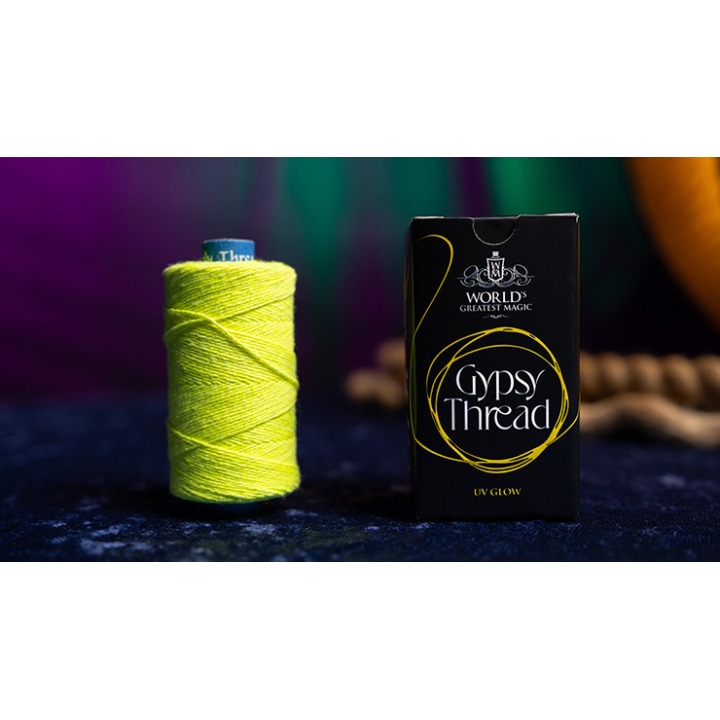WGM UV GLOW GYPSY THREAD YELLOW REFILL SPOOL by Murphy's Magic