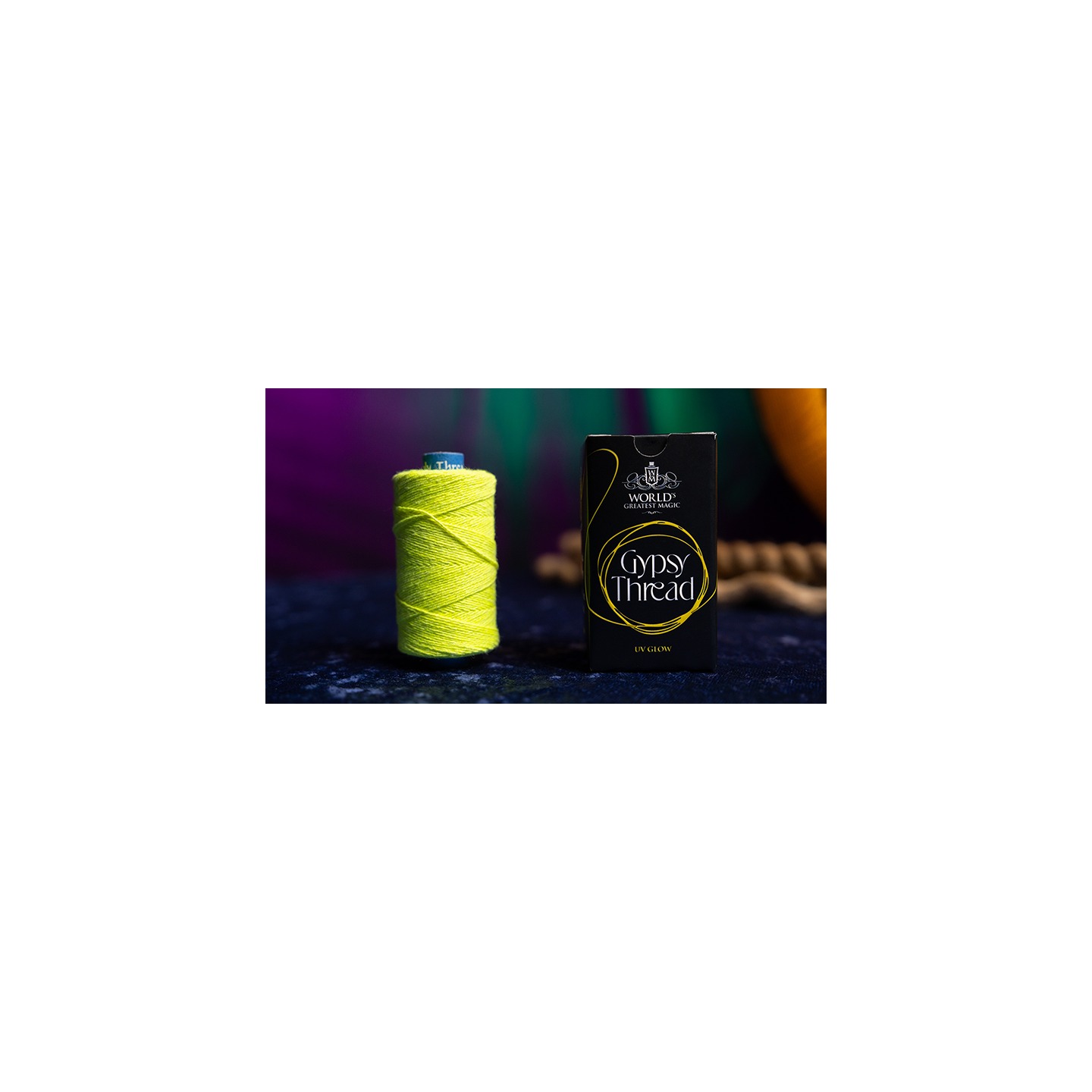 WGM UV GLOW GYPSY THREAD YELLOW REFILL SPOOL by Murphy's Magic