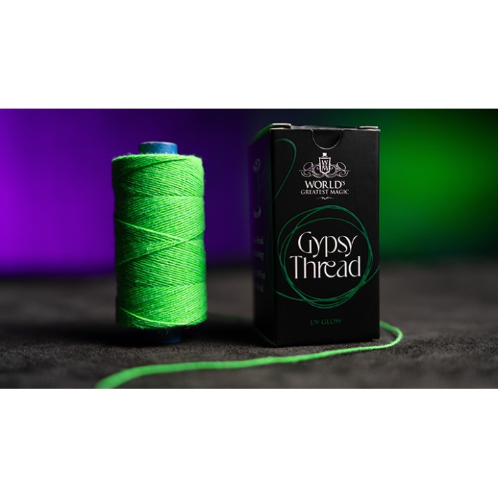 WGM UV GLOW GYPSY THREAD GREEN REFILL SPOOL by Murphy's Magic