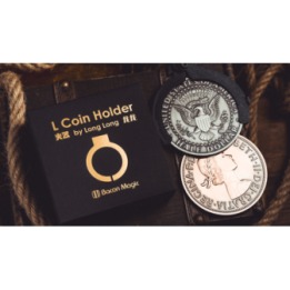L Holder (Double Jumbo Coins 2.7"-3.2") by Long Long & Bacon Magic