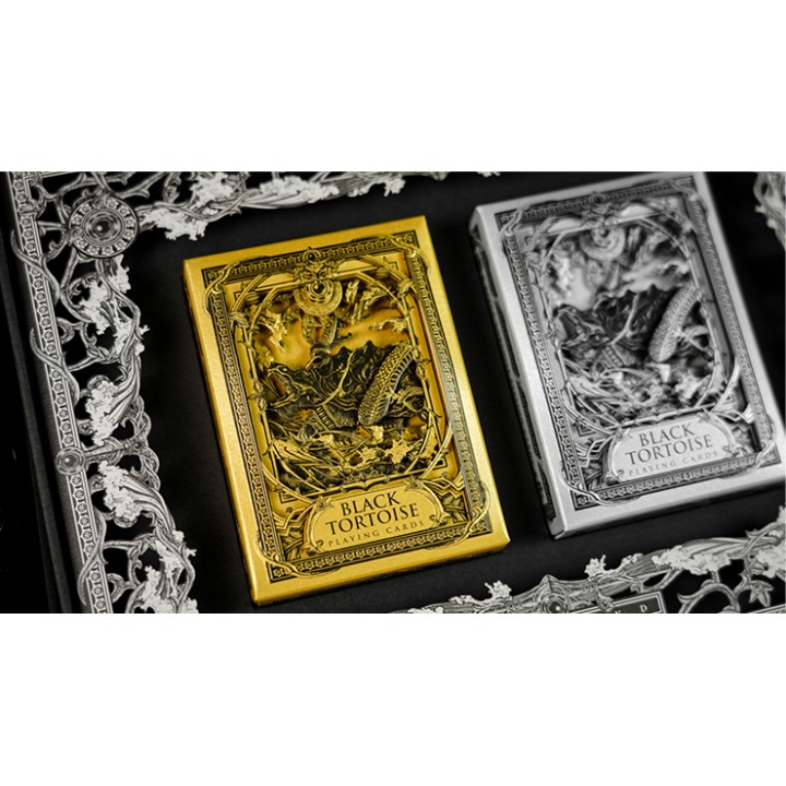 Black Tortoise Black Gold Box Set by Ark Playing Cards