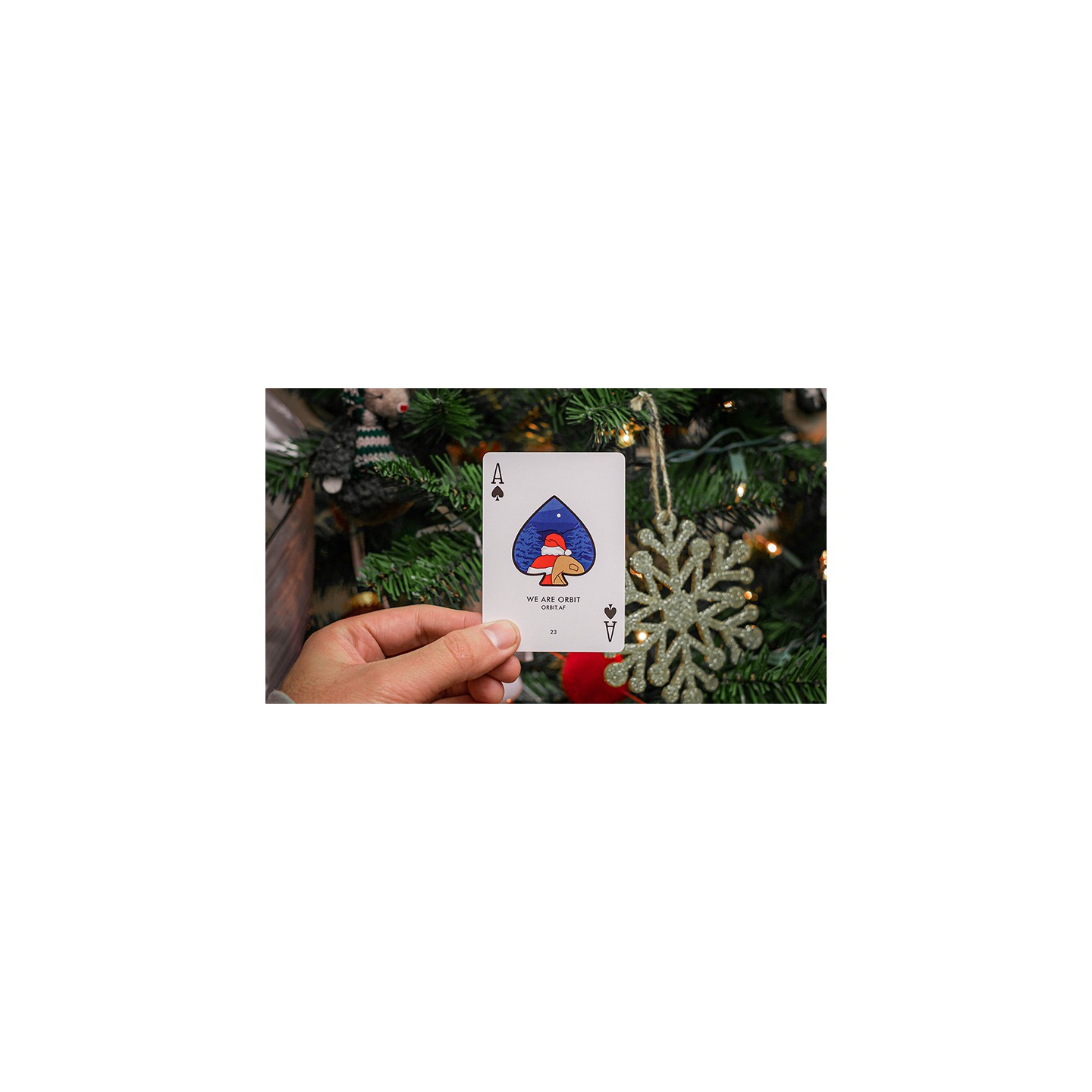 Orbit Christmas Playing Cards