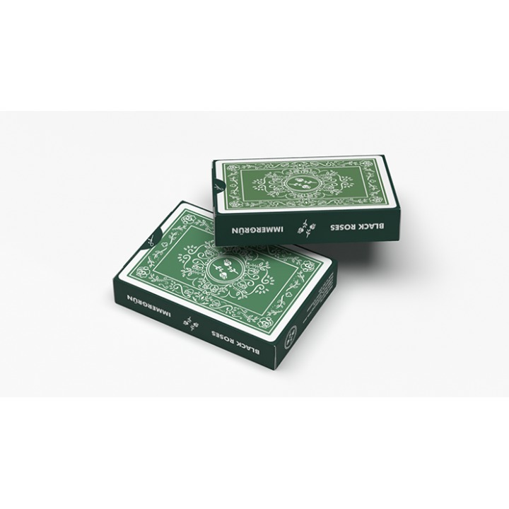 BLACK ROSES IMMERGRÜN Playing Cards