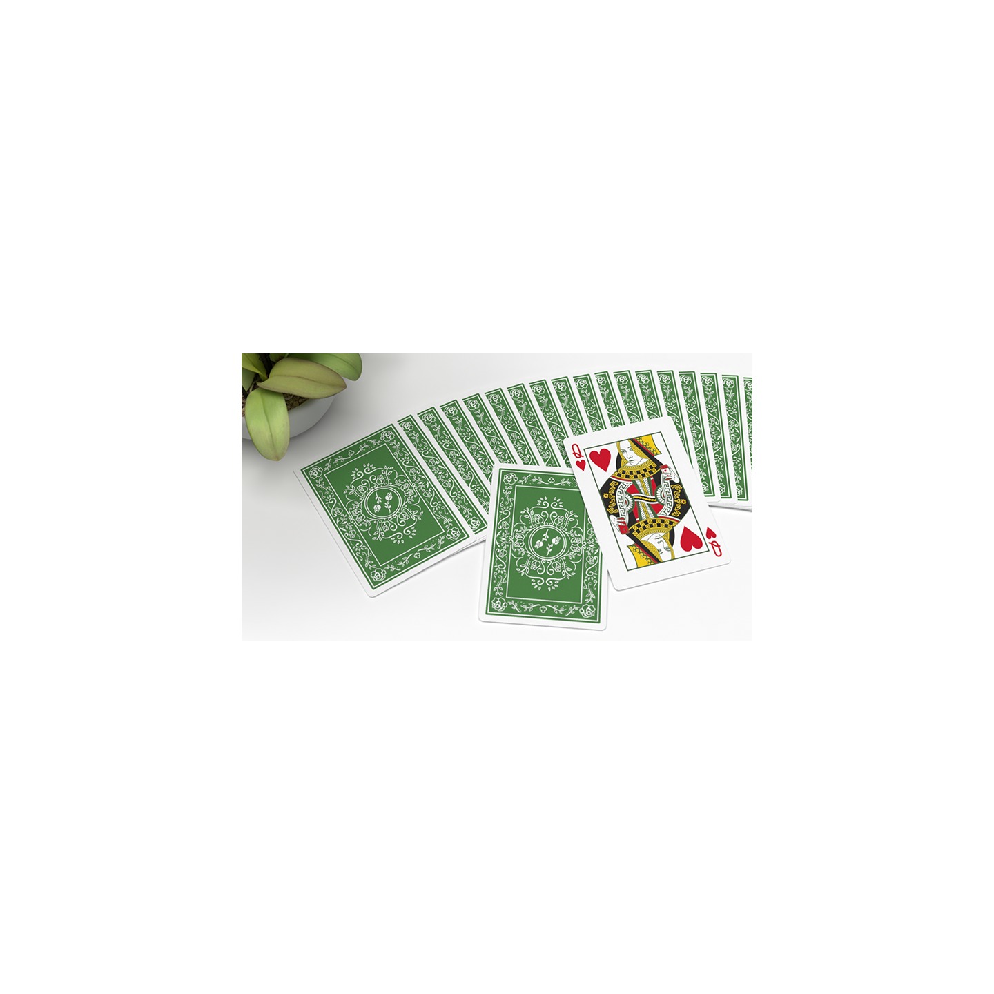 BLACK ROSES IMMERGRÜN Playing Cards