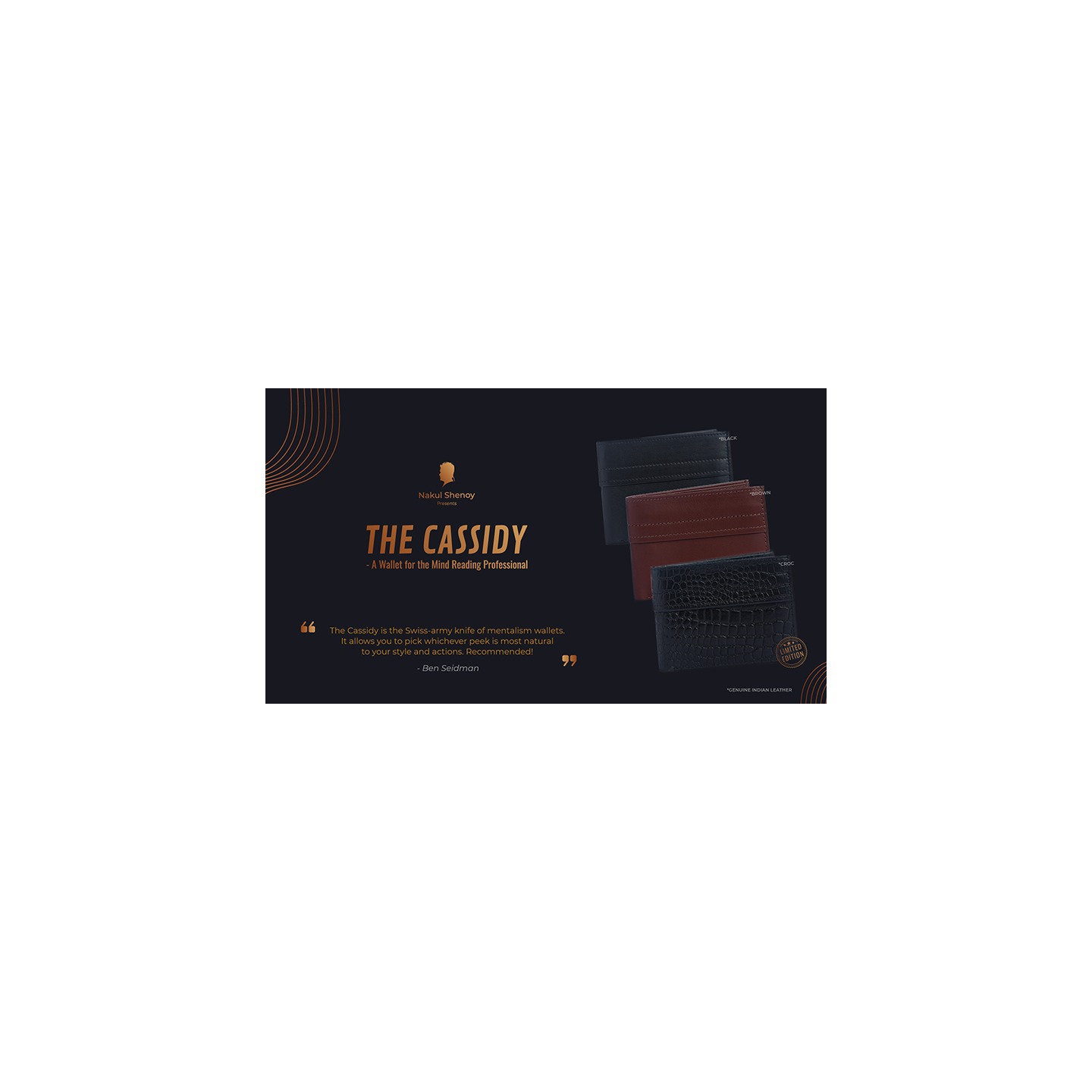 THE CASSIDY WALLET BLACK by Nakul Shenoy
