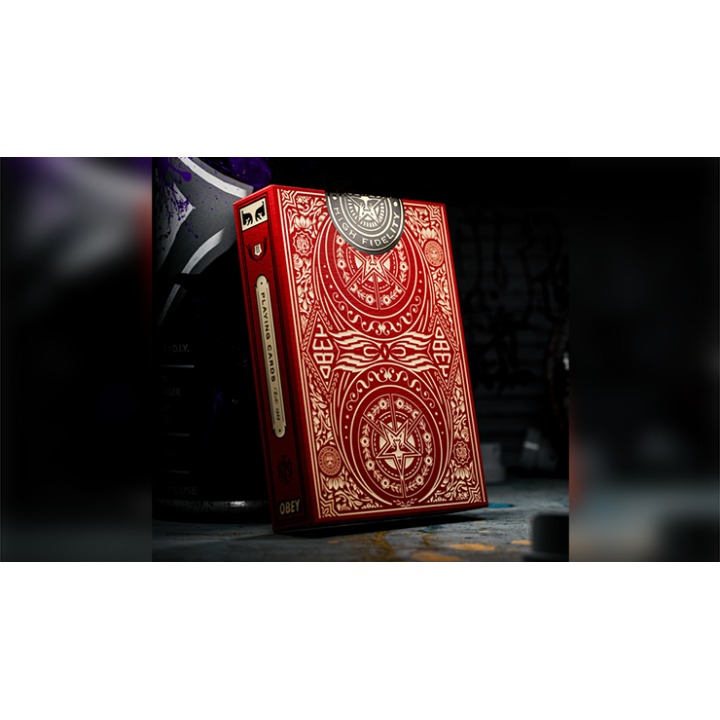 Obey Red Edition Playing Cards by theory11