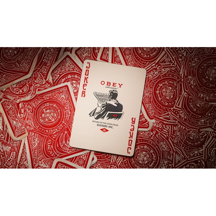 Obey Red Edition Playing Cards by theory11