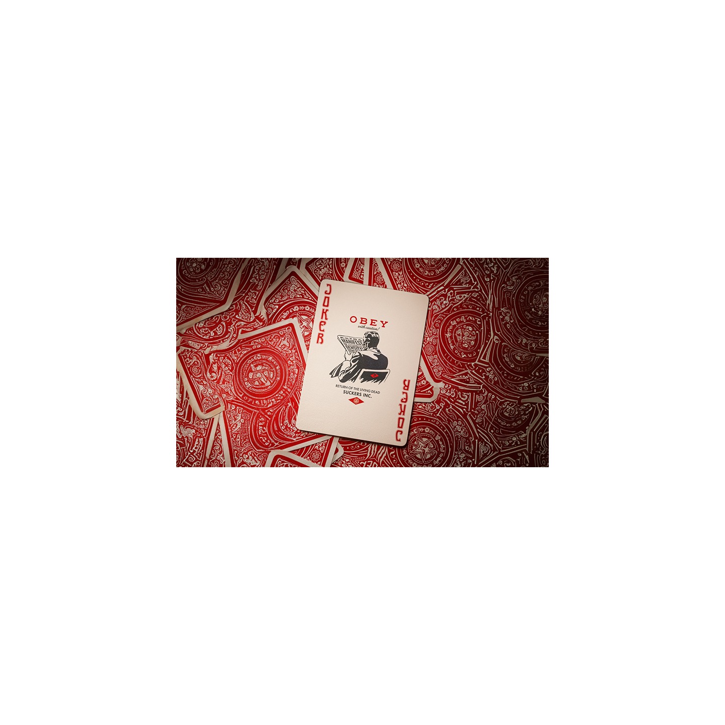 Obey Red Edition Playing Cards by theory11
