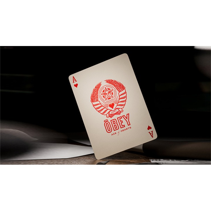 Obey Red Edition Playing Cards by theory11