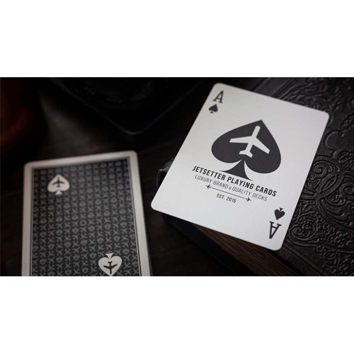Lounge Edition Unmarked (Tarmac Black) by Jetsetter Playing Cards