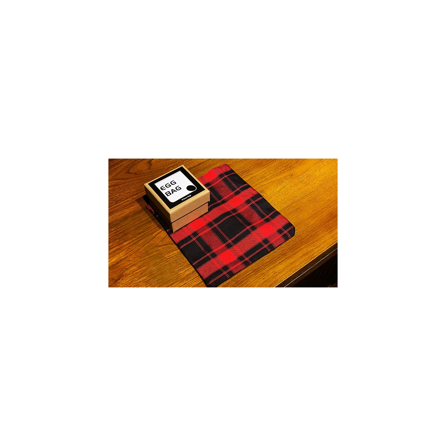 EGG BAG RED PLAID by Bacon Magic