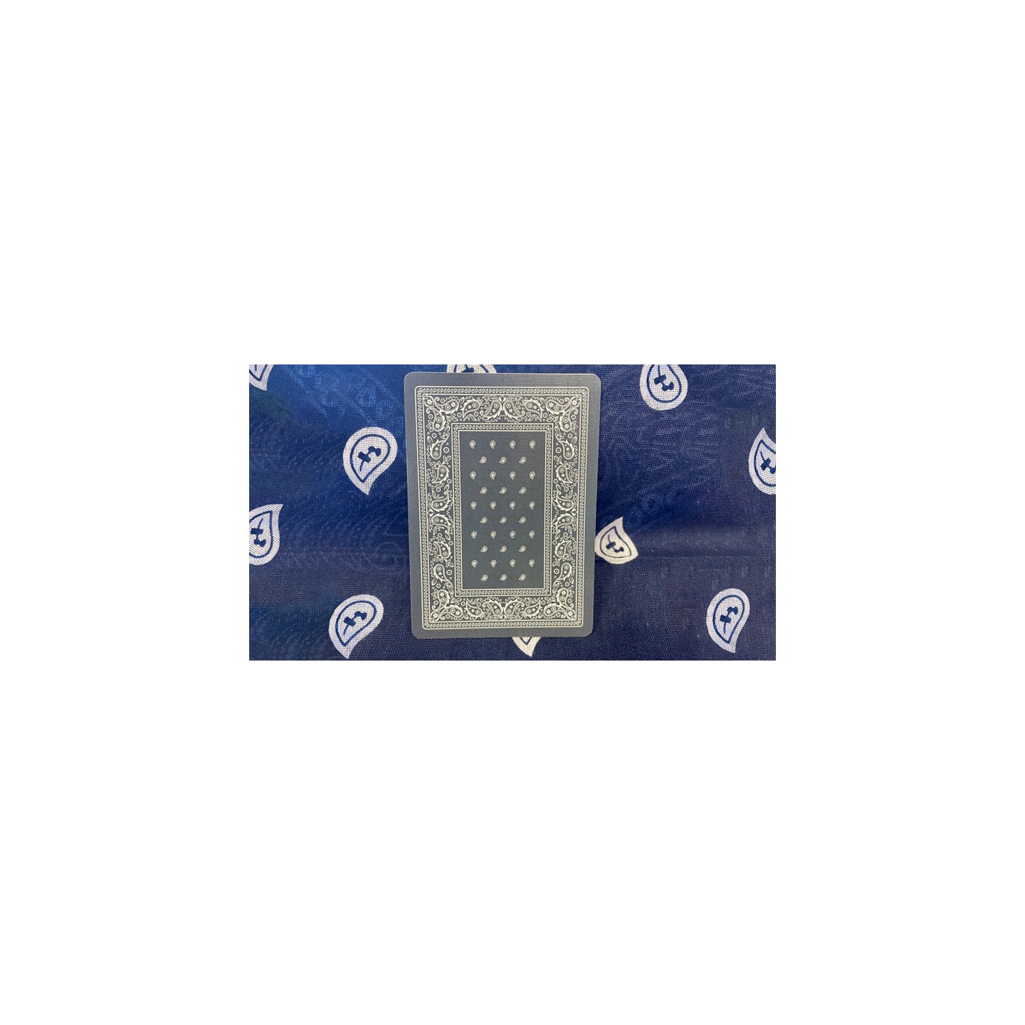 Gilded Bicycle Bandana (Blue) Playing Cards