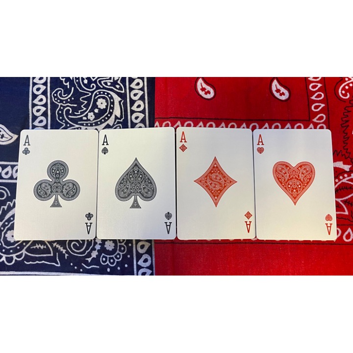 Gilded Bicycle Bandana (Blue) Playing Cards
