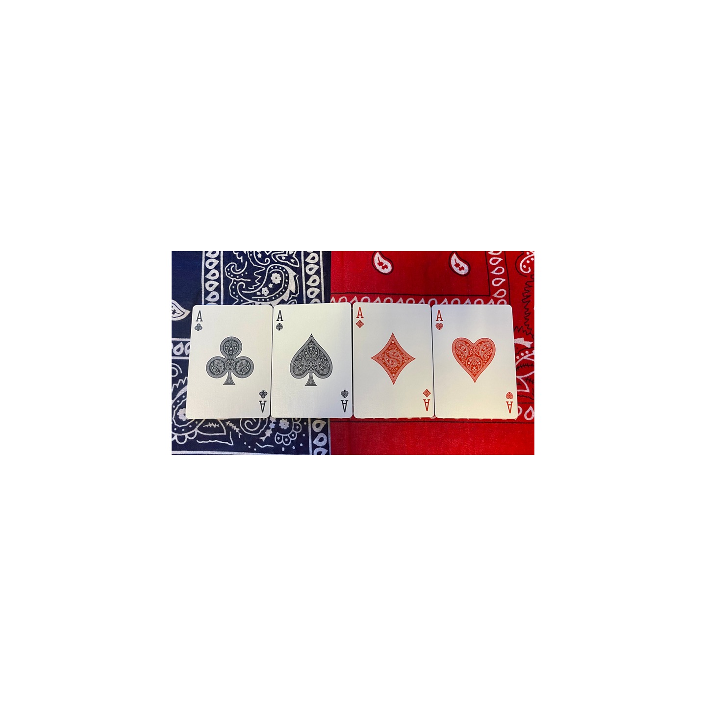 Gilded Bicycle Bandana (Blue) Playing Cards