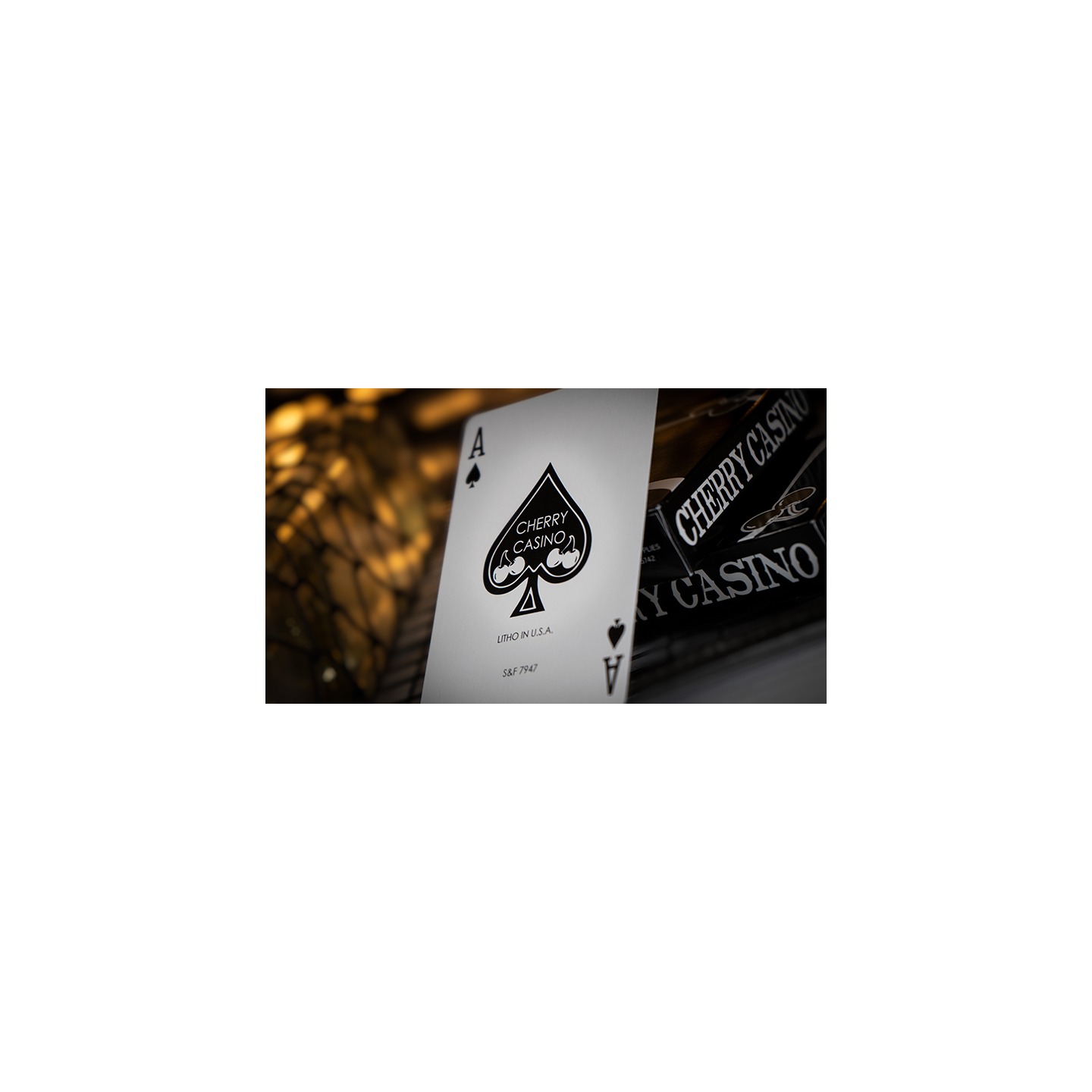 Limited Edition Cherry Casino (Monte Carlo Black and Gold) Numbered Seals Playing Cards by Pure Imagination Projects