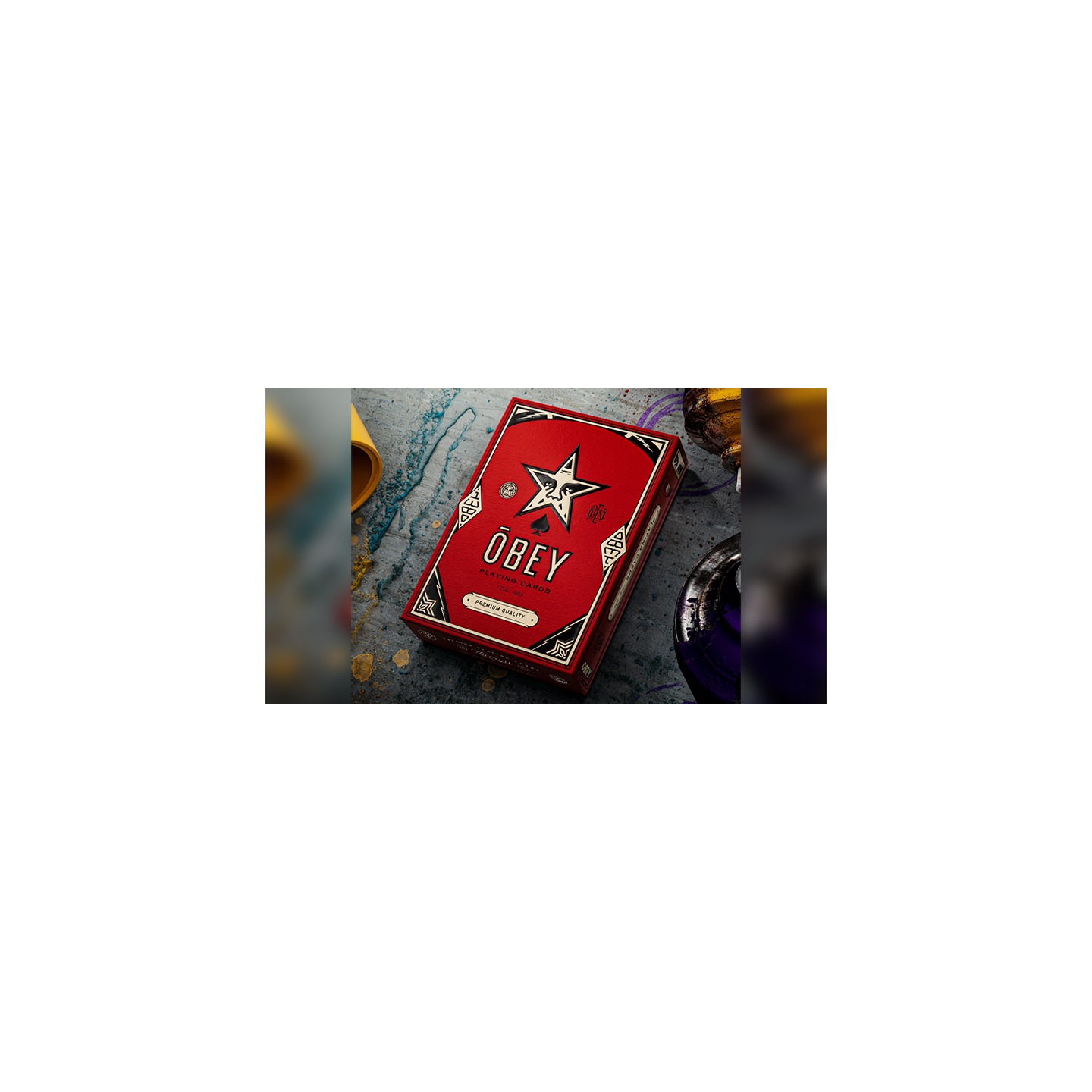Obey Red Edition Playing Cards by theory11