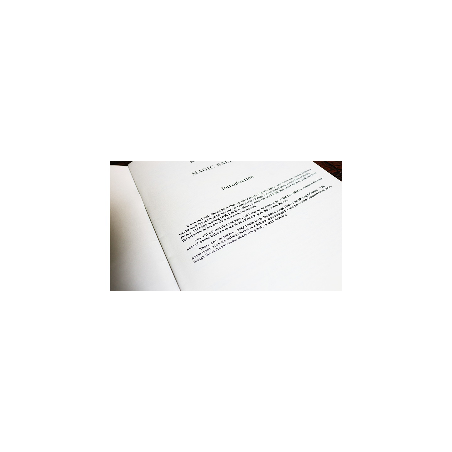 Magic Balloons by Ken de Courcy - Book