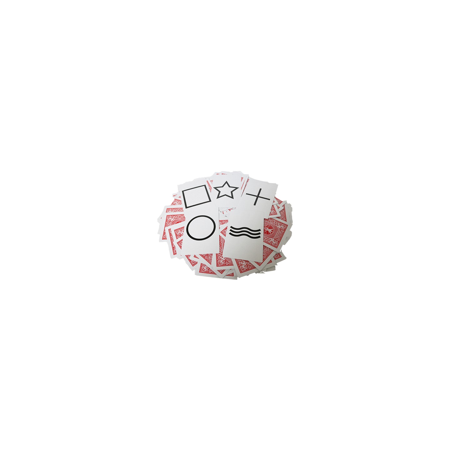 Bicycle Jumbo ESP 50 Cards Red (10 of each Square, Wavy Lines, Star, Circle and Cross) by Murphy's Magic